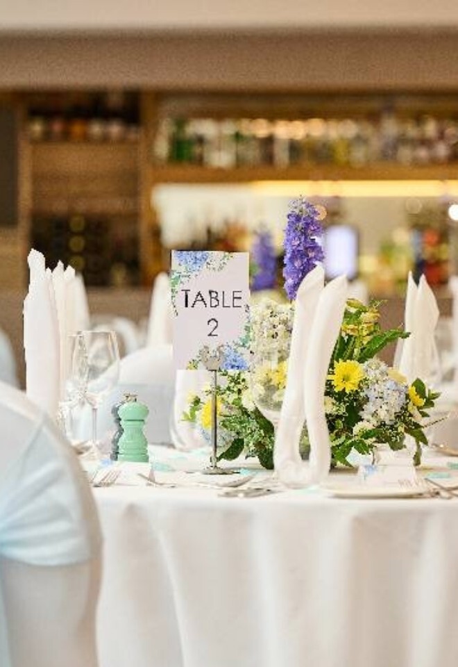 Wedding breakfast at Milford Hall Hotel in Salisbury