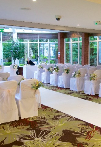 The Garden Room Ceremony Set Up