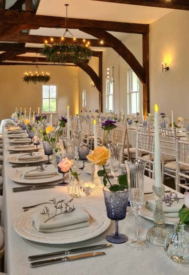 Banqueting set up- Monks Barn