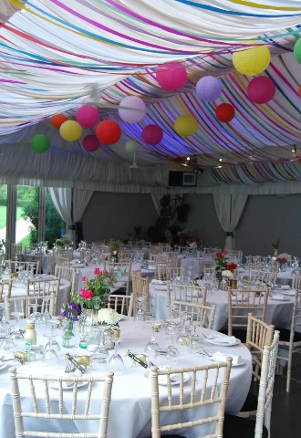 Vibrant wedding receptions at Ridge Farm Surrey