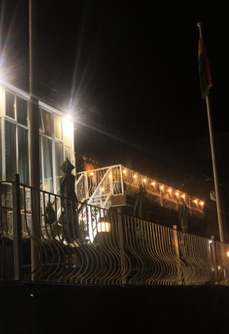 Front of Hotel Night time