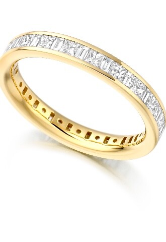Channel set diamond ring
