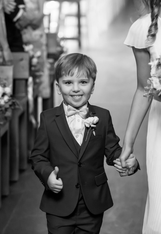 Thumbs up from Page Boy Wedding Photography Bucks