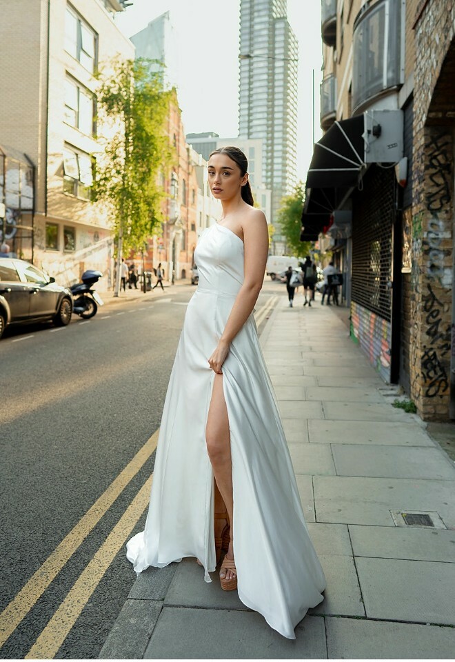 satin wedding dress berkshire