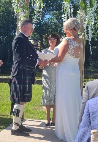 Pure Silk Ceremonies performing a Wedding Ceremony at Victoria Park Southport
