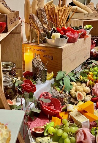 Grazing platter for evening buffet