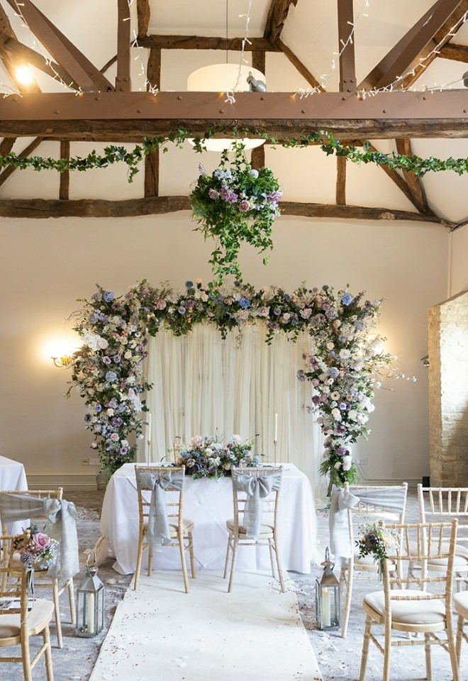 The Little Barn set up for a wedding at the Voco Oxford Thames