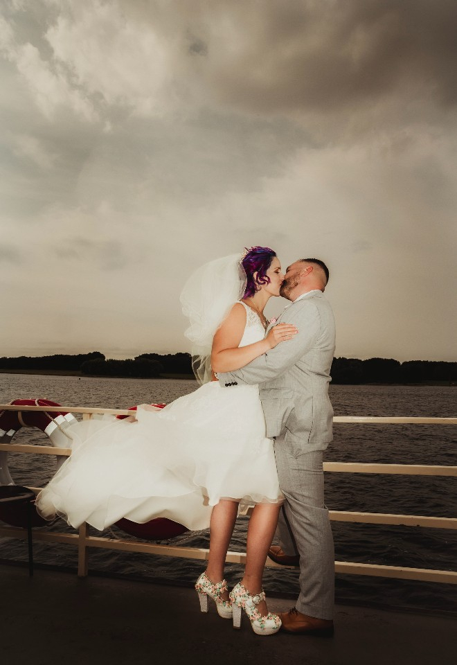 Funky wedding dress and shes