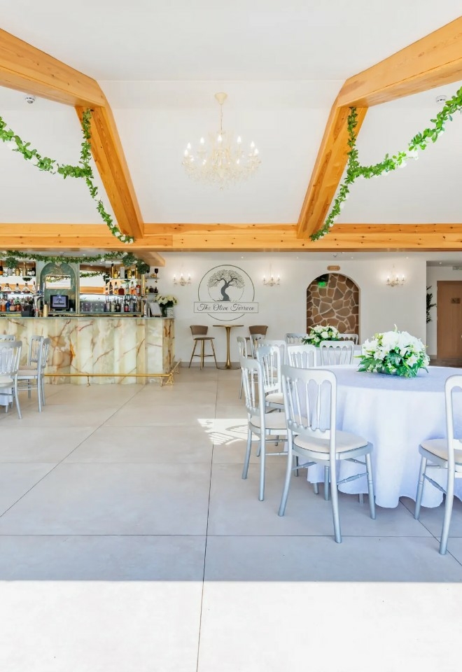 The olive terrace at The Oaks