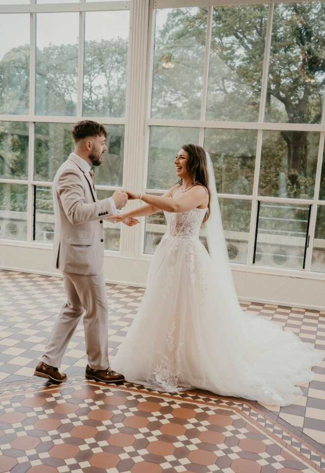Couple in conservatory