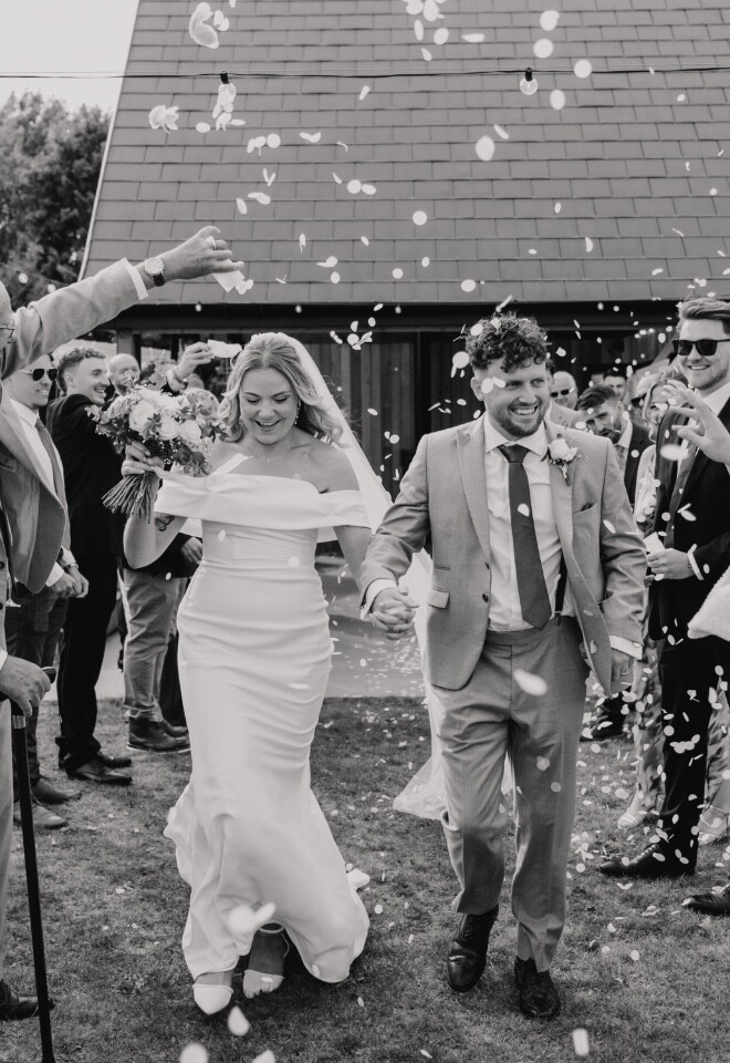 Black and White Confetti Photo