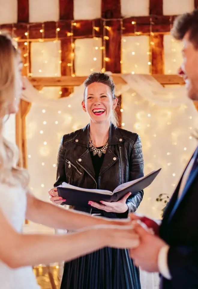 Celebancy by Gabrielle performing a ceremony for a wedding couple