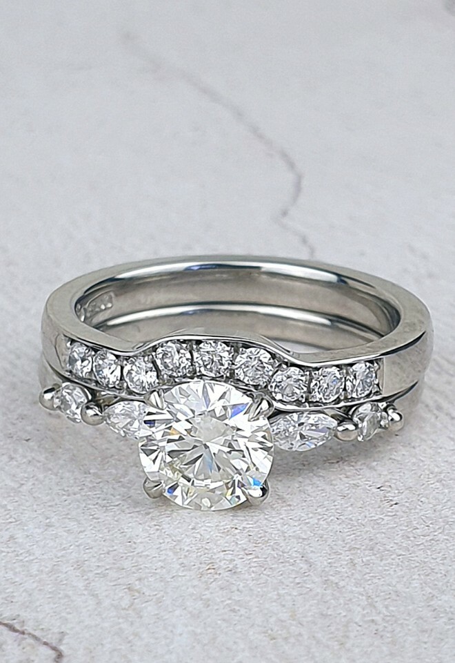 Bespoke wedding ring made for the engagement ring