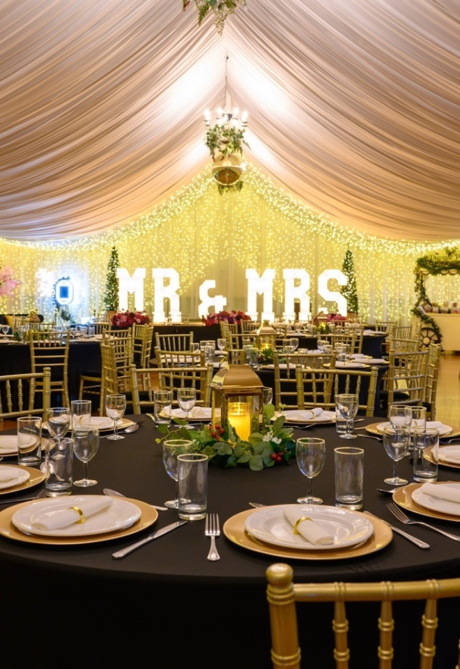 Winter wedding set up