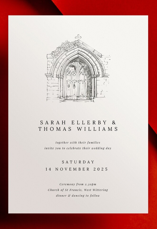 Classic wedding invitations