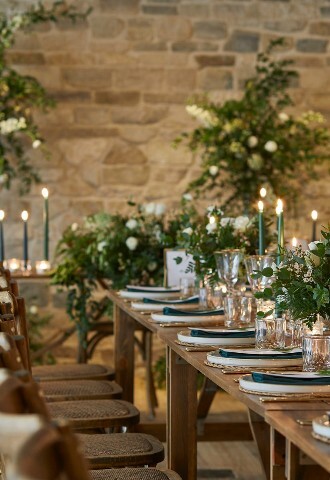 Wedding reception at Wild Thyme and Honey Cotswold Wedding Venue
