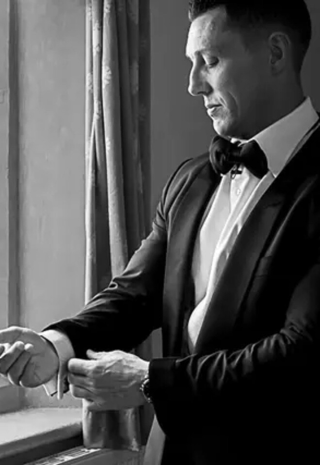 Groom Getting Ready