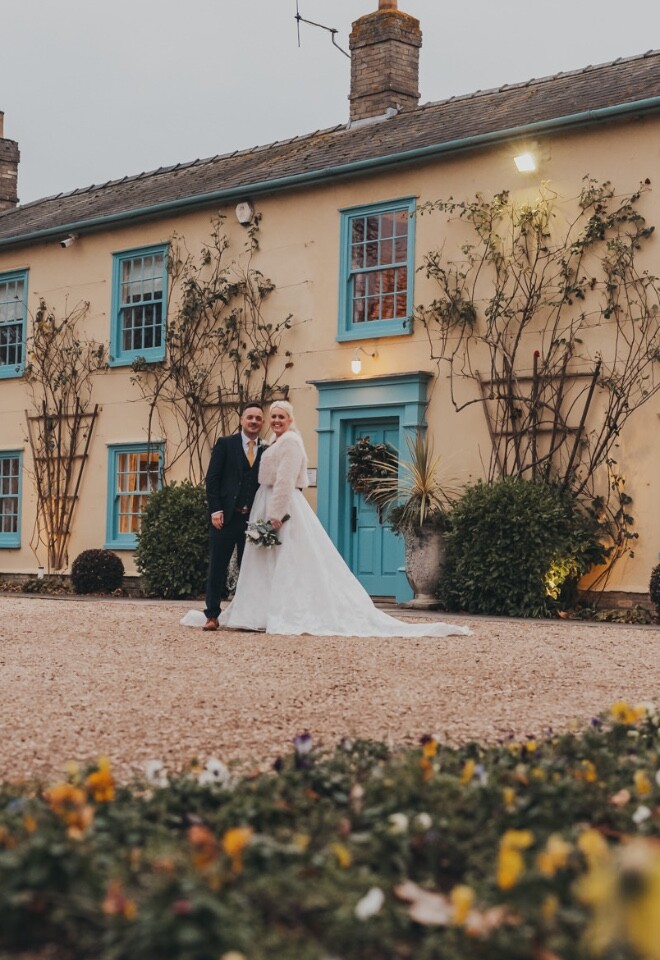 Bride at groom at South Farm