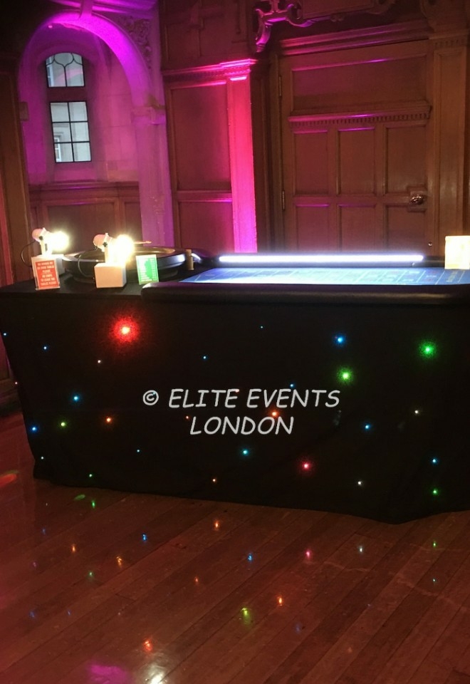 Casino table with LED lighting