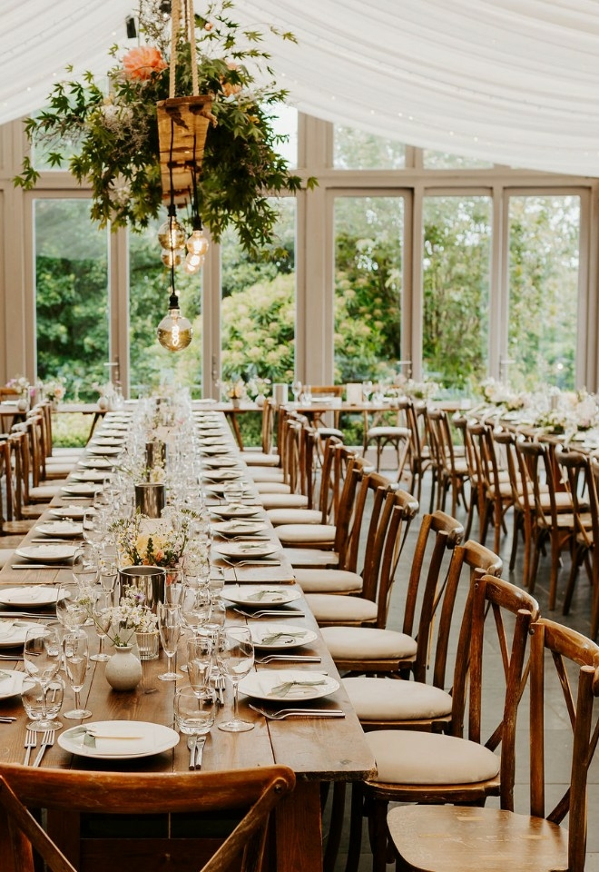 Trevenna Wedding Venue Cornwall Trestle Tables
