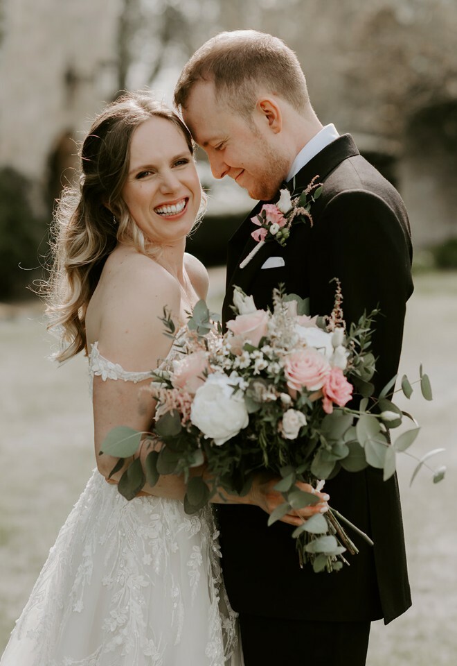 Bride and Groom Notley Abbey Wedding