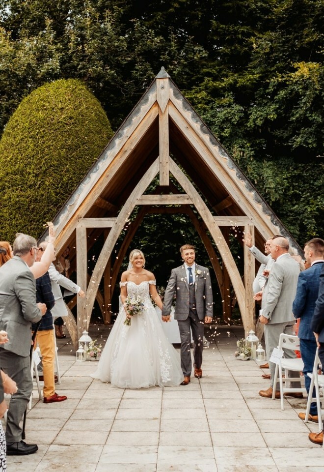 Confetti picture outside The Pavillion