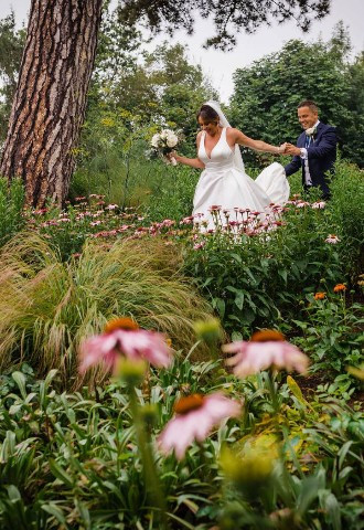 Berwick Lodge Gardens Summer Wedding With Bride and Groom