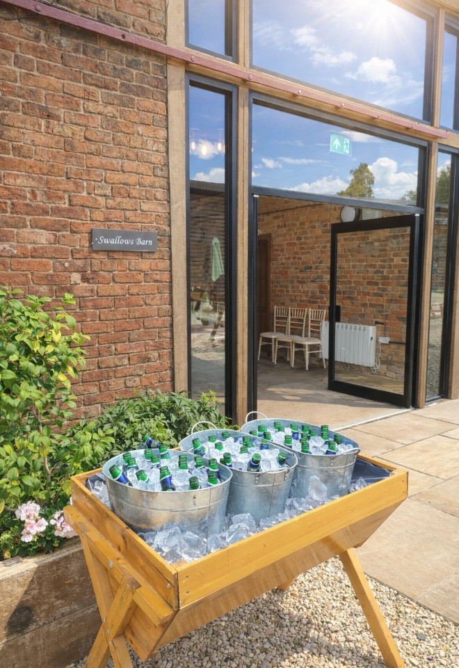 Drinks at Stock Farm Barn 