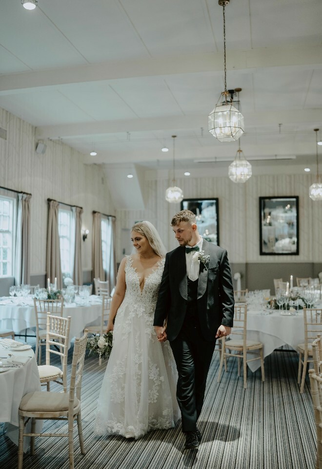 First look at the wedding breakfast in the Westonbirt Room