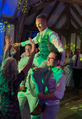 Crossfade Disco at Brookfield Barn Horsham, Sammy & Dave Harris August 2022