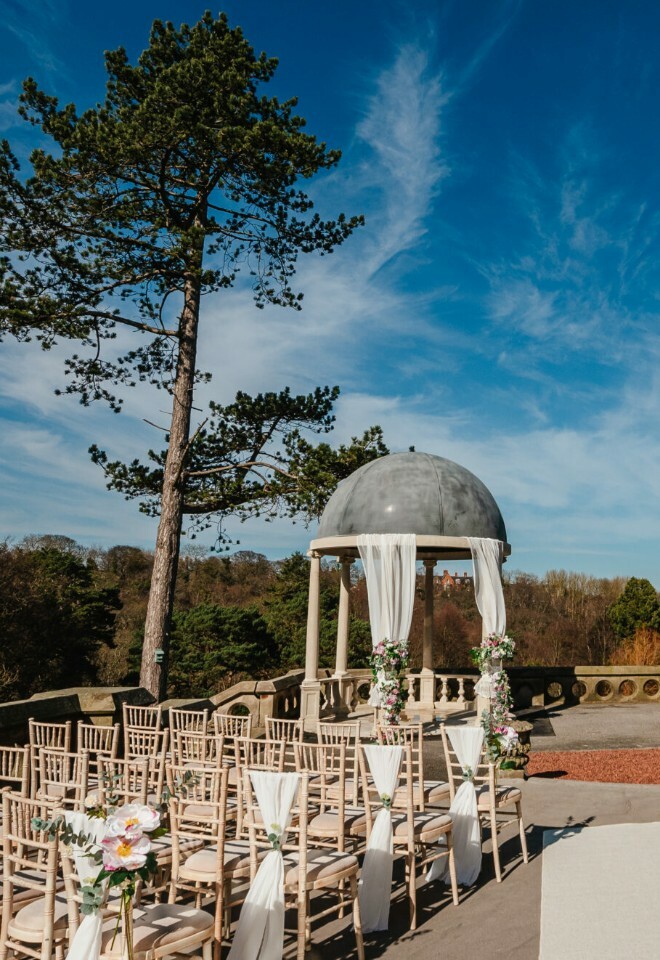 Outdoor ceremony set up