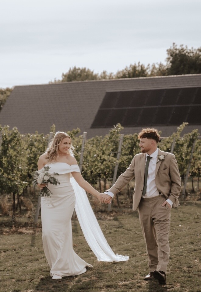 Natural Couple Walking Shot