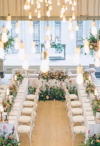 Wedding breakfast setting at The Frogmill