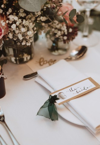 Club Prive Wedding Breakfast set up