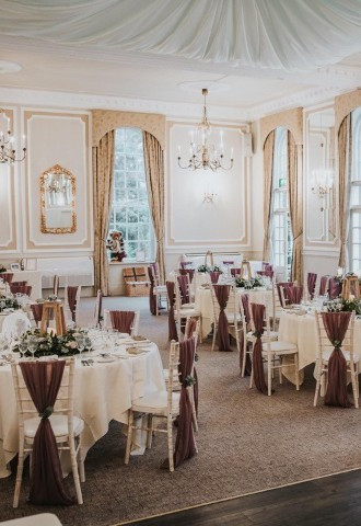 Wedding Reception Set Up at Ringwood Hall Hotel, Derbyshire