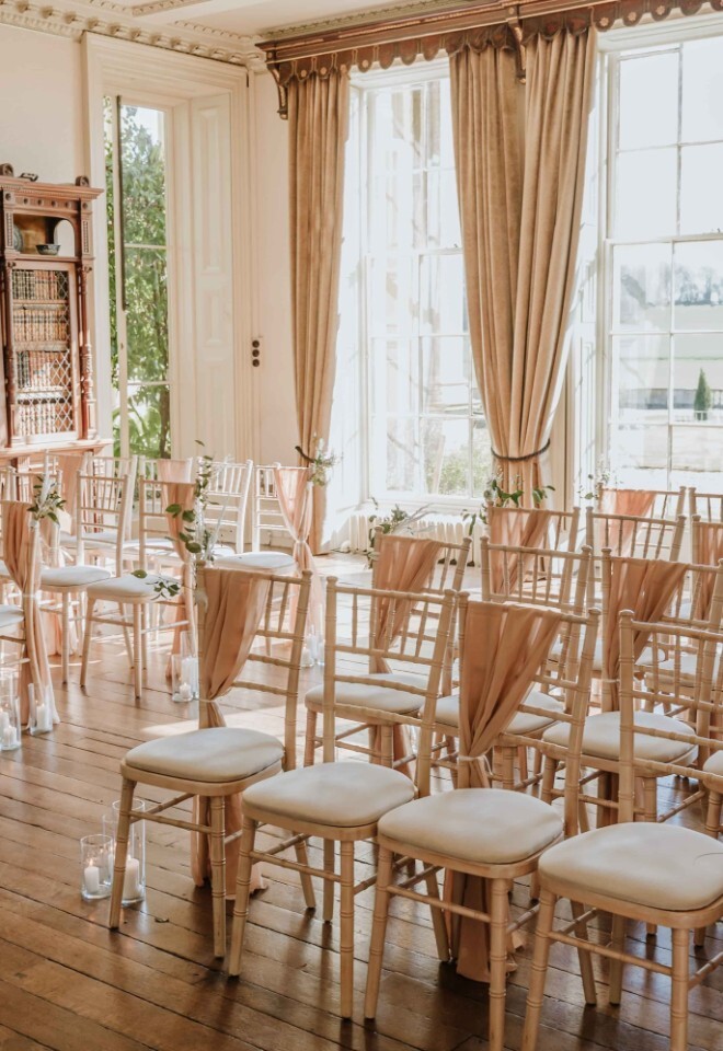 The library at Prestwold Hall