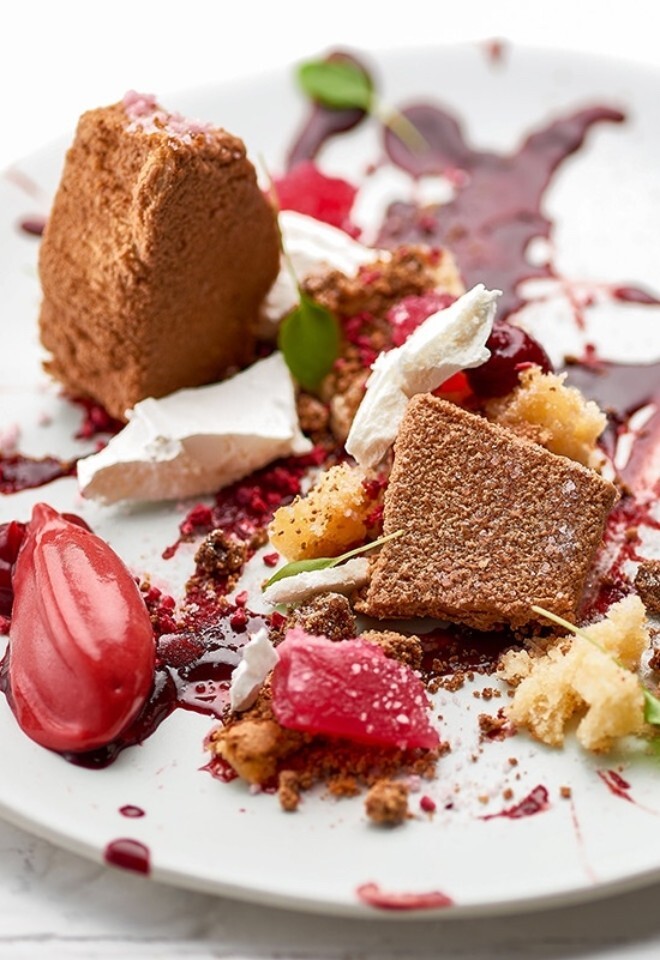 Desserts at Slaughters Manor Hotel