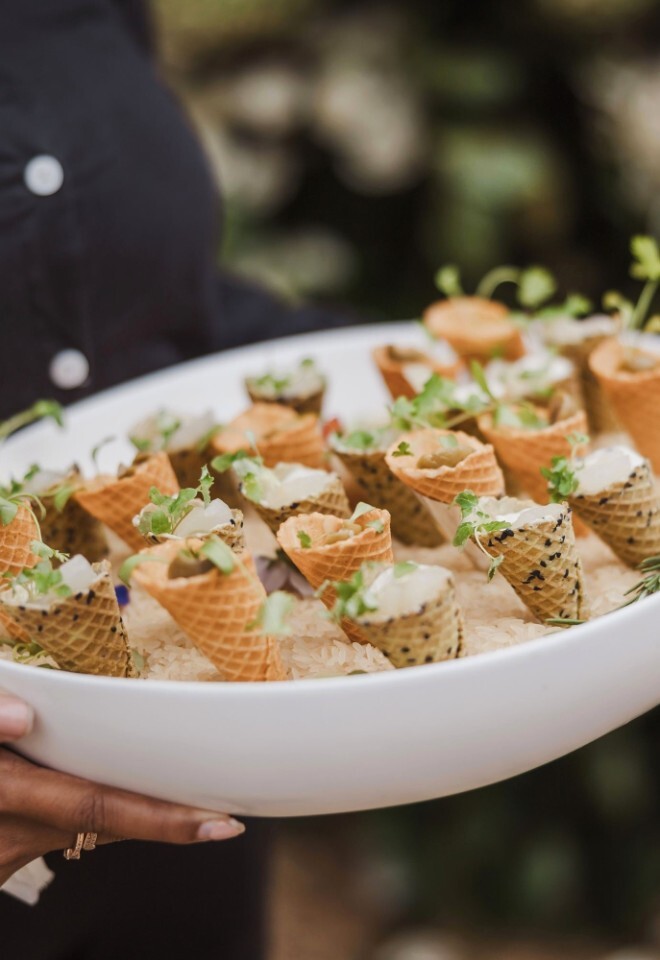 Delicious in-house catering tailored to your tastes and preferences