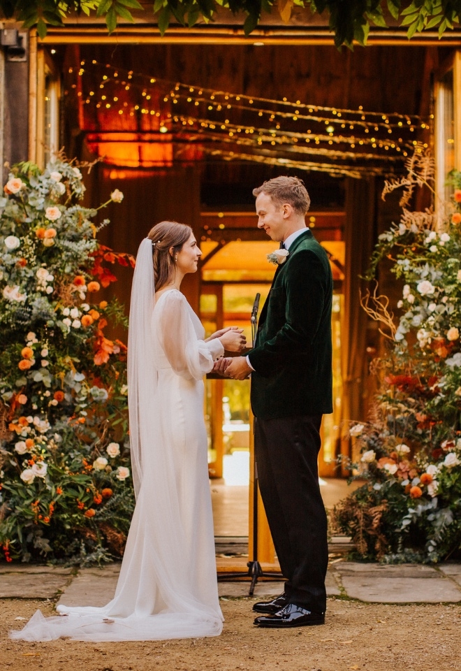 Outdoor Autumn Wedding Ceremony
