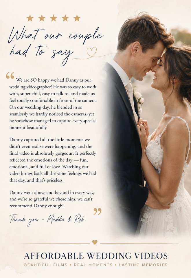 Affordable Wedding Video Testimonial