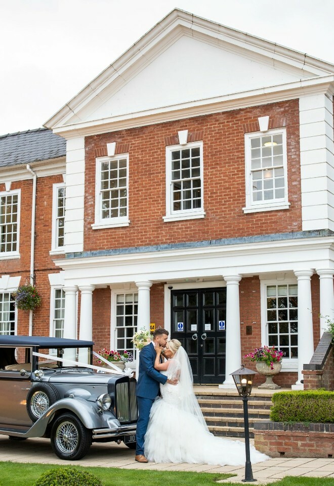 Manor Hotel Solihull Weddings Couple Exterior