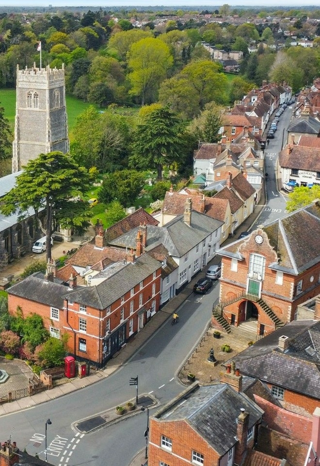 Woodbridge Aerial view of town centre