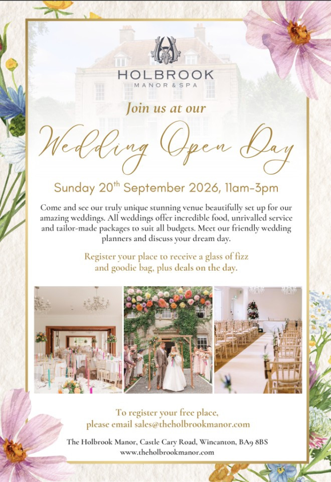 Holbrook Manor wedding open day 20th September