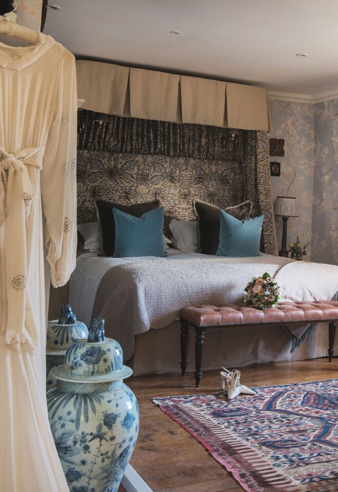 Bridal Suite at the intimate wedding venue Battel Hall at Leeds Castle, Kent