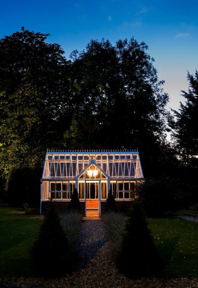 Greenhouse in the garden at an exclusive Northamptonshire wedding venue