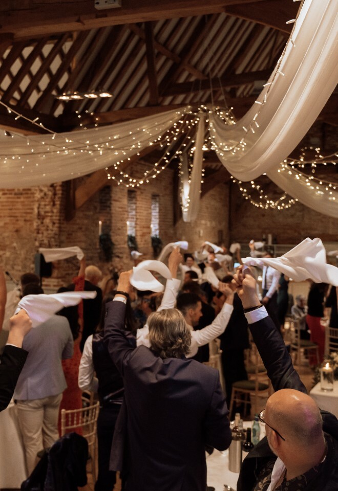 Entrance to the Wedding Breakfast, Napkin Swinging 