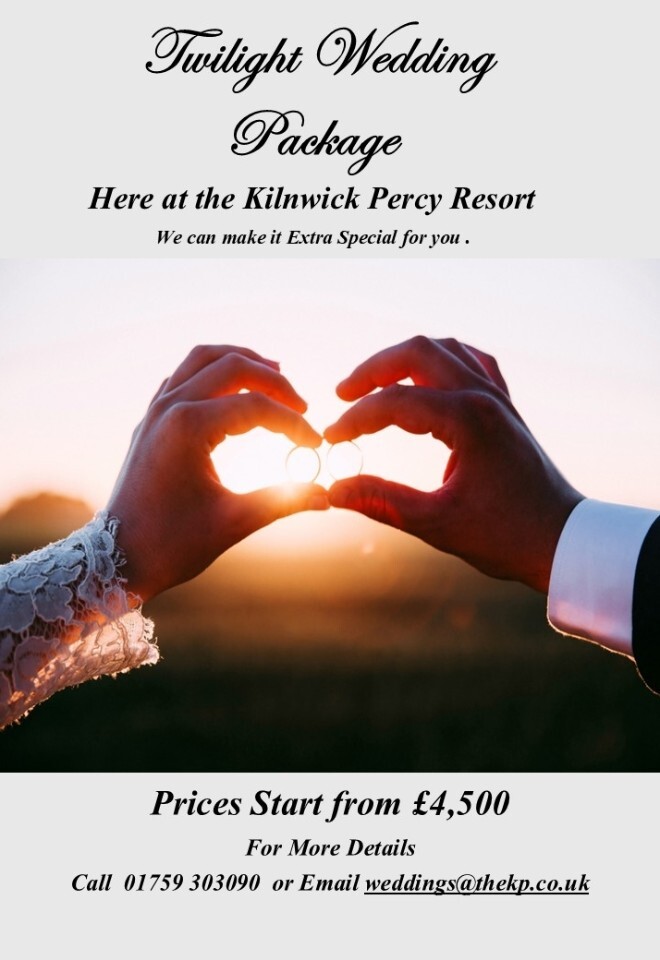 Twilight package indoor or outside here at the Kilnwick Percy Resort 