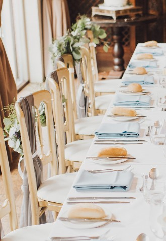 Wedding meal  at The Elephant Hotel in Berkshire