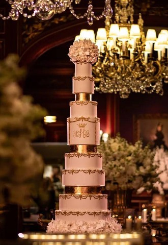 Wedding cake 10ft tall for InterContinental Paris LeGrand France