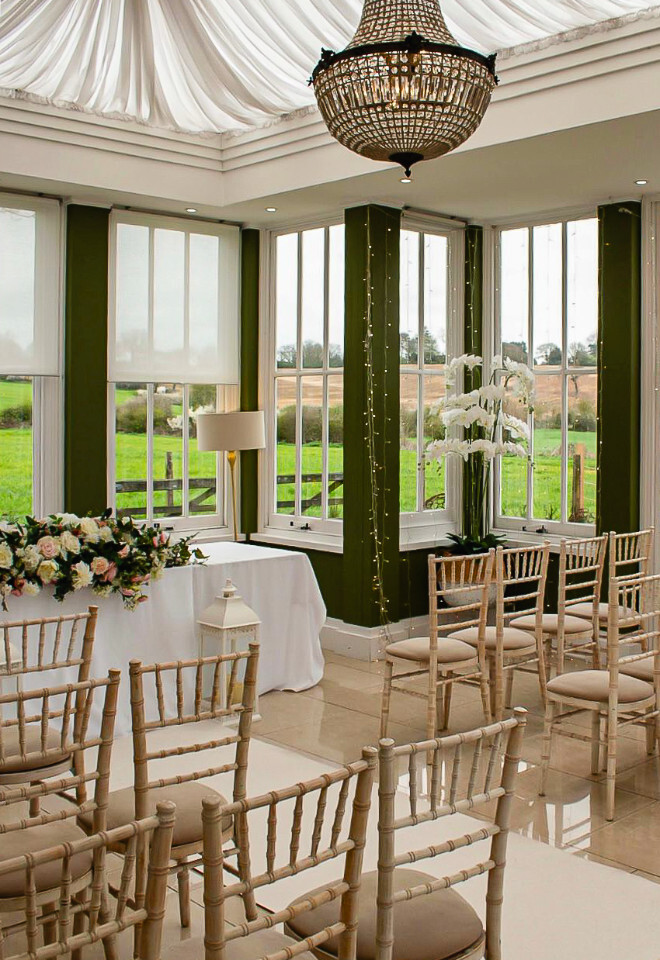 Orangery intimate ceremony with panoramic views